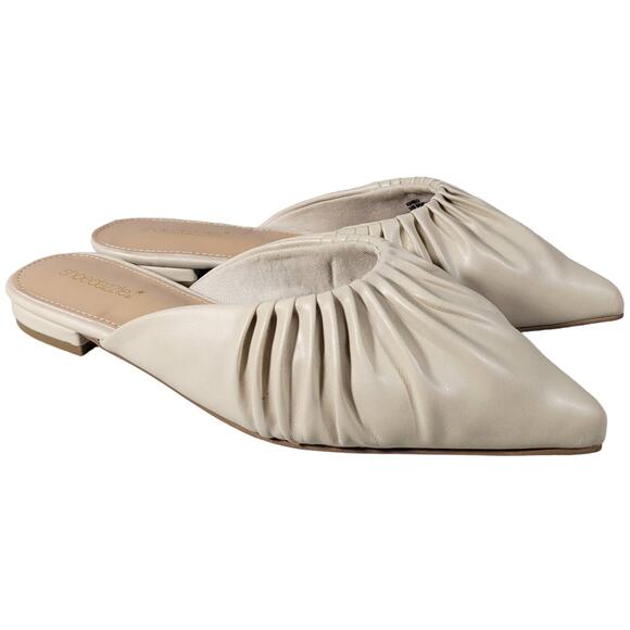 Shoedazzle Kheo Pointed Toe Mule Flats Bone 8 NIB - Picture 1 of 16